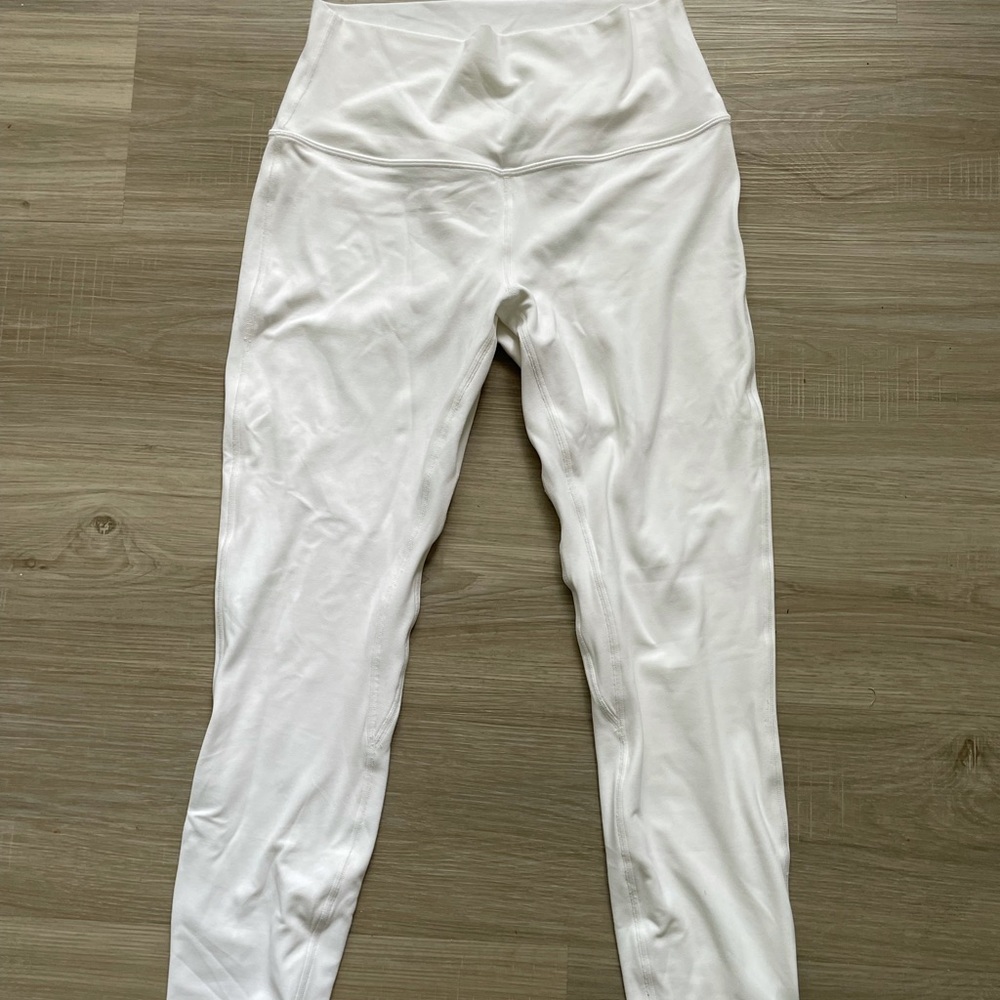 White Lululemon Align Pant 25”